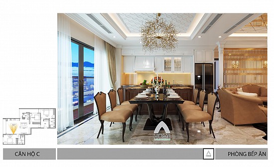 Nội thất Penthouse sang trọng tại The Legacy Ngụy Như Kon Tum